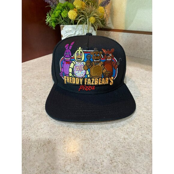 Five Nights At Freddy's Freddy Fazbear’s Pizza Snapback Hat - Picture 1 of 6
